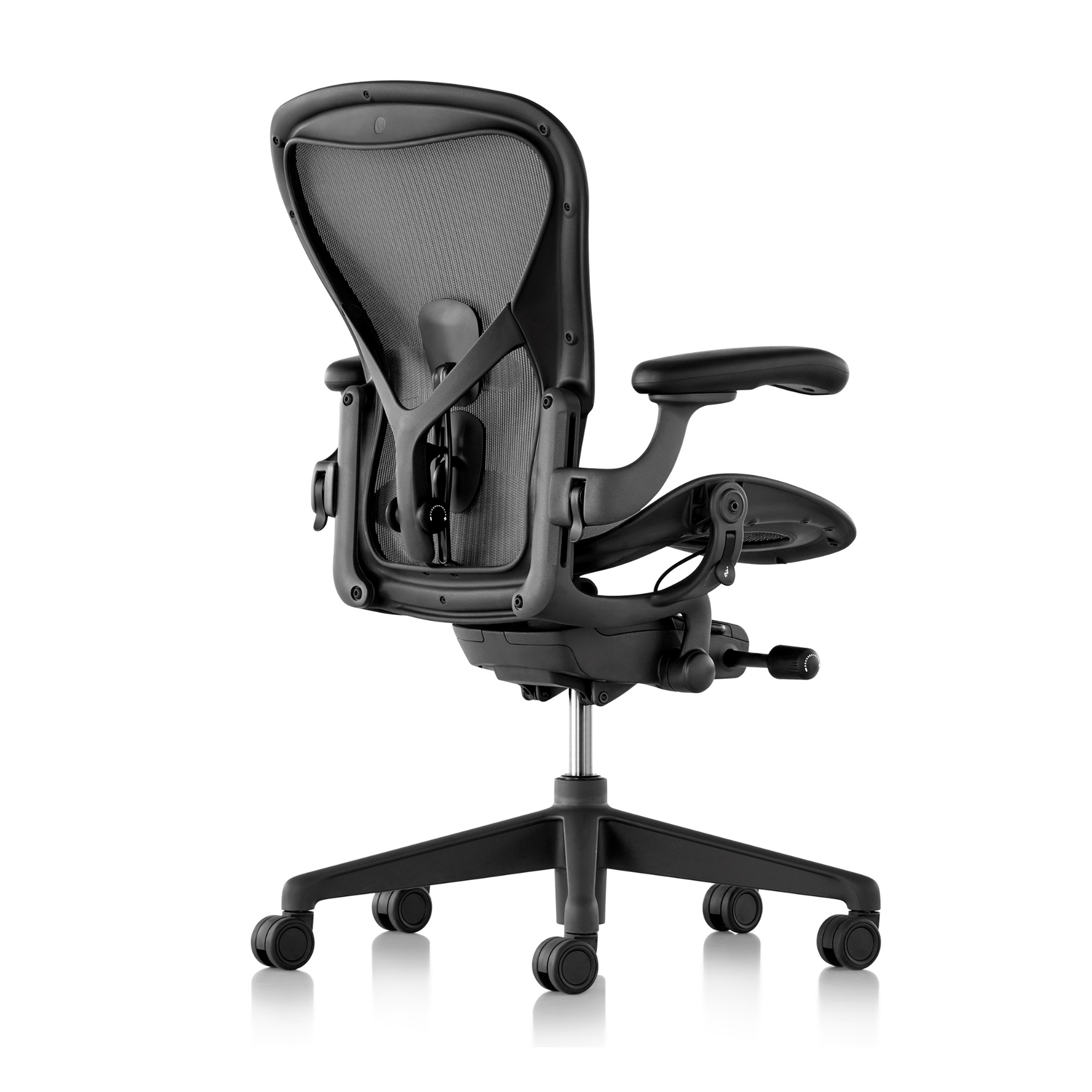 Herman Miller Aeron Chair B Graphite in Stock Black Aeron chair by Herman Miller